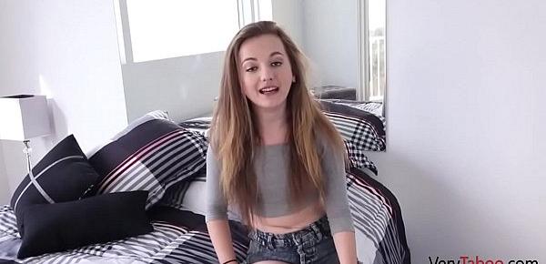 BROTHER blackmails and fucks teen sister- Marissa Mae